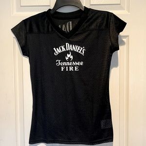 Jack Daniel’s Mesh SeeThru Jersey Top Tennessee Fire 🔥 Adult Size S - Brand New